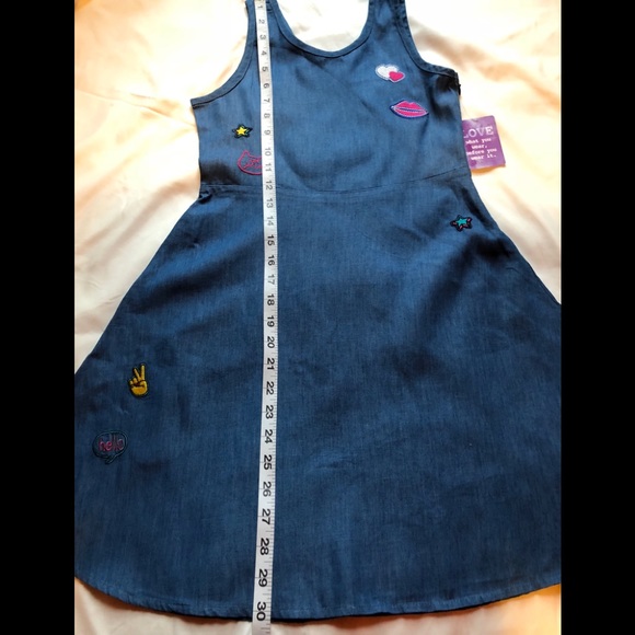 ❤️NEW Navy Embroidered Chambray Sundress- Girls - Picture 7 of 8